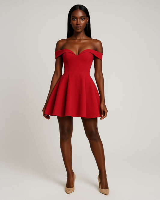 Windsor flare mini dress